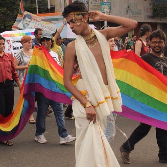 Pride Walk costumes. Sumit walks for Chennai Pride Walk